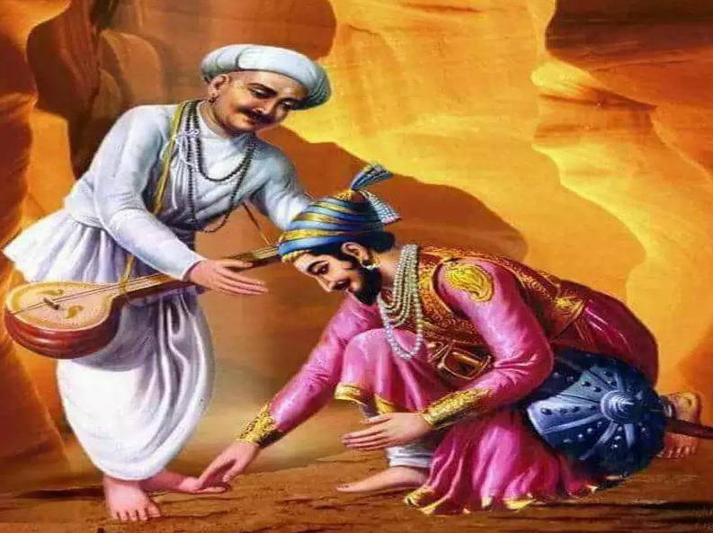 Shivaji and his guru short story