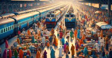 Indian railway station par ek scene