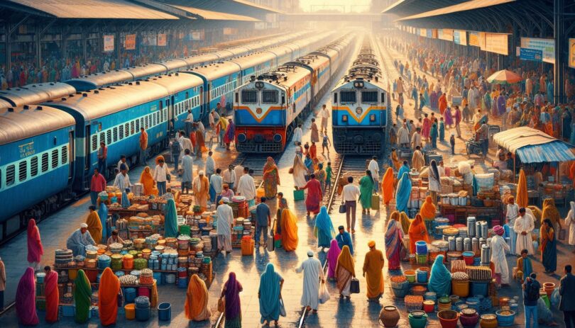 Indian railway station par ek scene