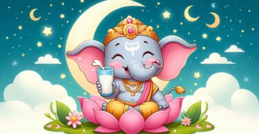 Lord ganesh drinking milk from devotees