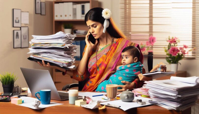 problems of working lady in india par ek hindi nibandh