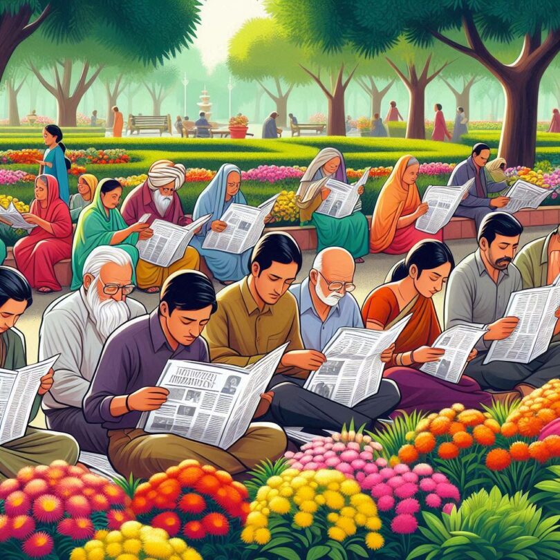 bharat me samachar patron ki ahamiyat par ek hindi nibandh