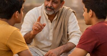 Father and sons deep coversation in Hindi Poem