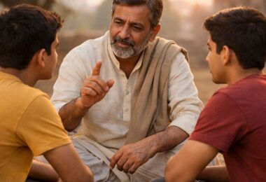 Father and sons deep coversation in Hindi Poem
